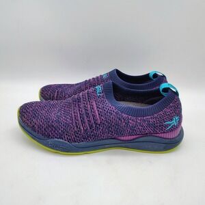 KURU Stride Slip On Sneakers Womens 8.5 Purple Blue Knit Walking Shoes
